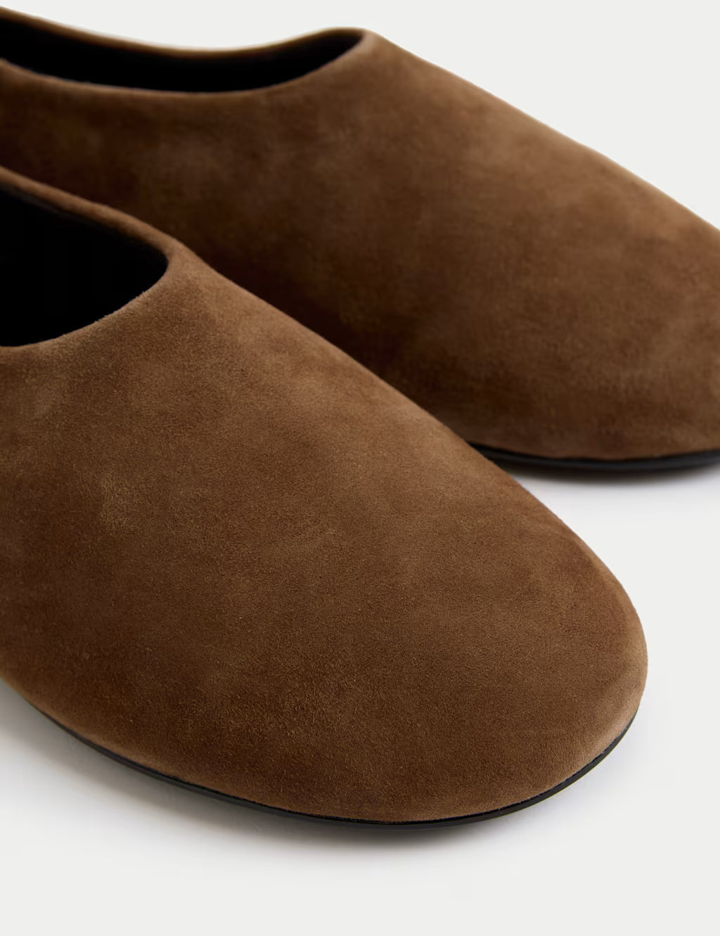 Suede Flat Ballet Pumps